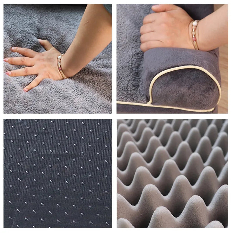PawfectFriend Orthopedic Dog Bed 3-Side Comfort Bolster Padded Calming Mattress Bed with Removable Cover