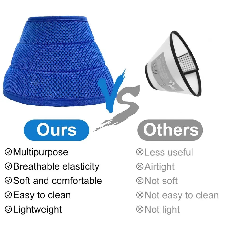 PawfectFriend Soft Pet Recovery Collar – Adjustable, Breathable & Lightweight Cone for Dogs and Cats 