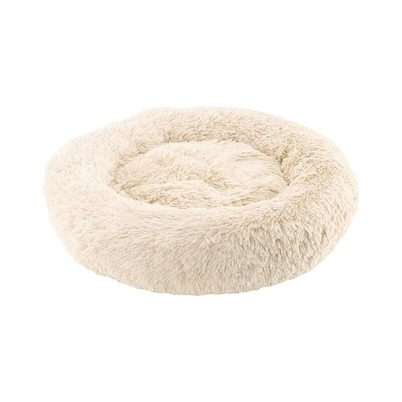 PawfectFriend Plush Donut Pet Bed – Fluffy Cushion for Dogs & Cats 