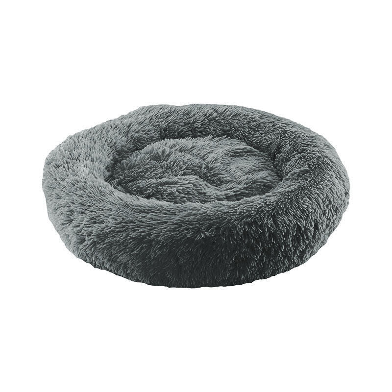 PawfectFriend Plush Donut Pet Bed – Fluffy Cushion for Dogs & Cats 