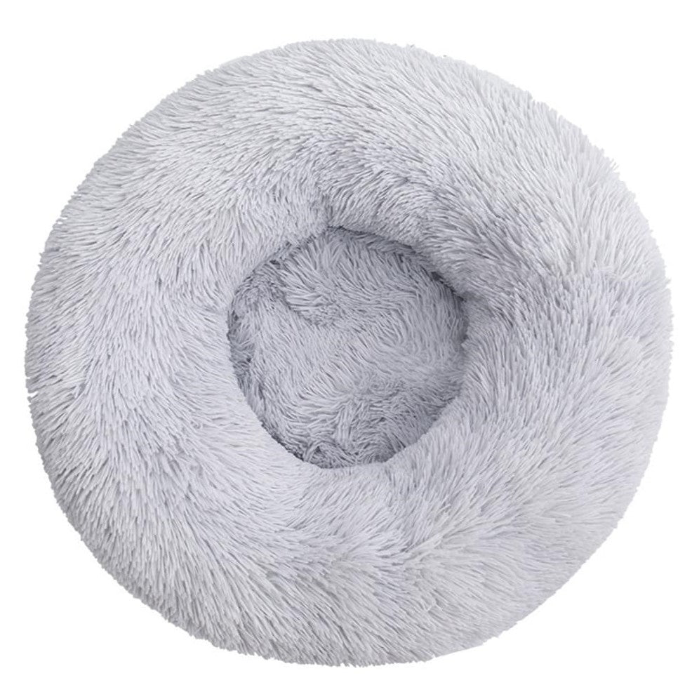 PawfectFriend Plush Donut Pet Bed – Fluffy Cushion for Dogs & Cats 