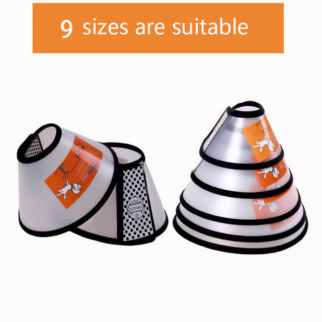 PawfectFriend Adjustable Recovery Cone Collar for Dogs & Cats – Soft, Protective, and Comfortable – Prevents Licking & Scratching 