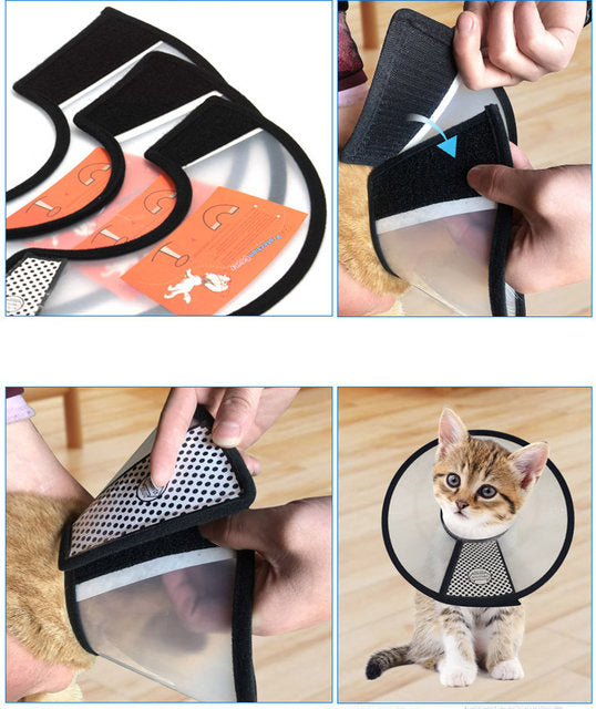 PawfectFriend Adjustable Recovery Cone Collar for Dogs & Cats – Soft, Protective, and Comfortable – Prevents Licking & Scratching 