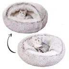 PawfectFriend Cozy Dog Cave Bed | Plush Cave Pet Bed for Small, Medium, and Large Dogs & Cats 
