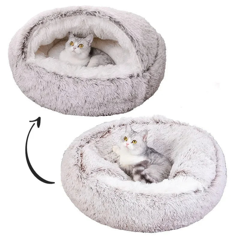 PawfectFriend Cozy Dog Cave Bed | Plush Cave Pet Bed for Small, Medium, and Large Dogs & Cats 