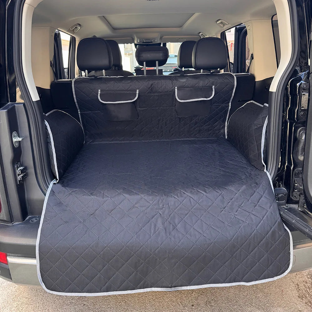 PawfectFriend Dark Gray Pet Car Seat Cover – Waterproof, Non-Slip Backseat Protector for Dogs & Cats | Travel Comfort, Safety & Style