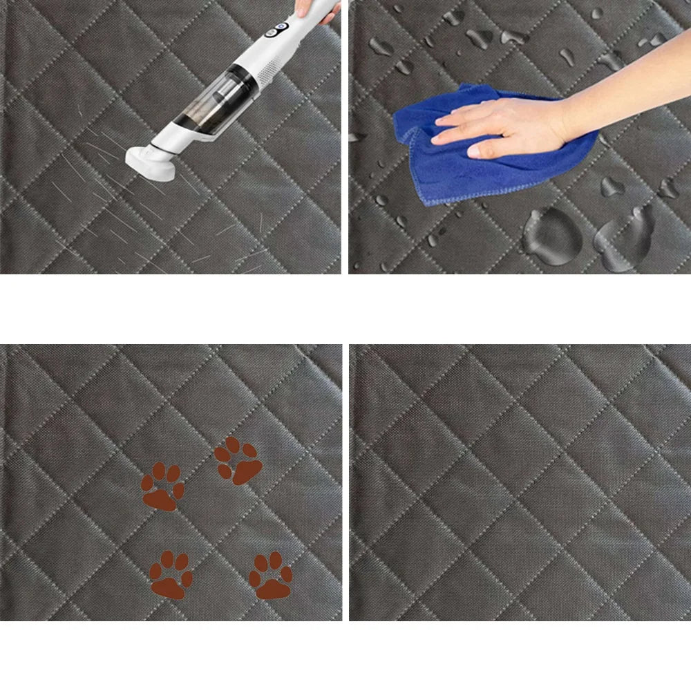 PawfectFriend Dark Gray Pet Car Seat Cover – Waterproof, Non-Slip Backseat Protector for Dogs & Cats | Travel Comfort, Safety & Style