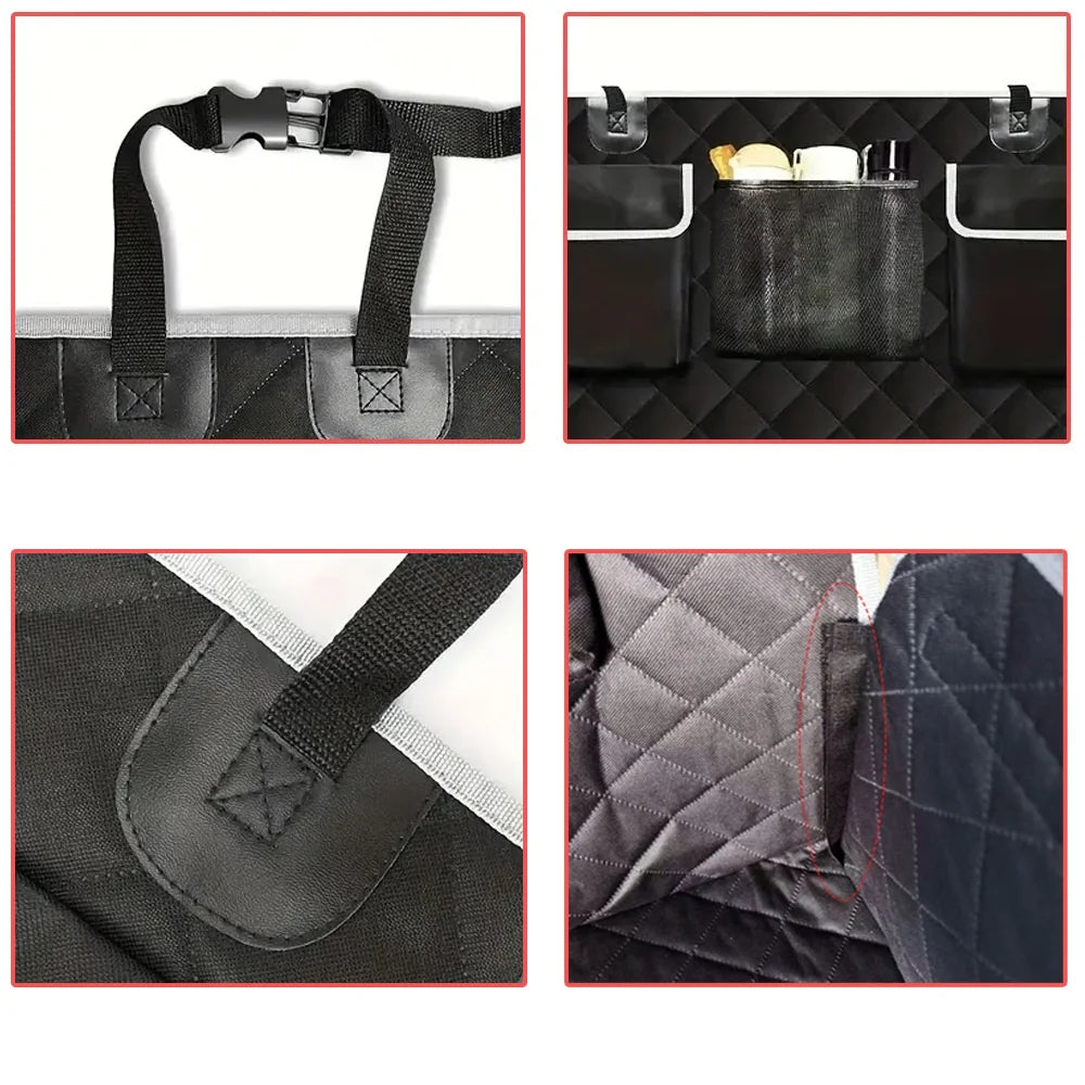 PawfectFriend Dark Gray Pet Car Seat Cover – Waterproof, Non-Slip Backseat Protector for Dogs & Cats | Travel Comfort, Safety & Style