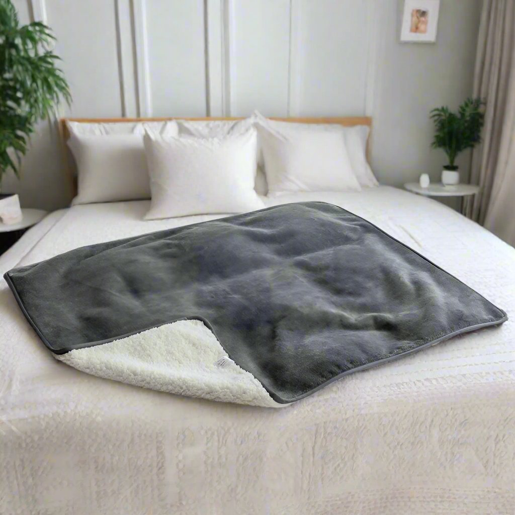 PawfectFriend Waterproof Reversible Dog Blanket Cozy Washable Pet Bed Cover for Home or Travel 