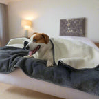 PawfectFriend Waterproof Reversible Dog Blanket Cozy Washable Pet Bed Cover for Home or Travel 