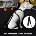 PawfectFriend Hard Bottom Car Back Seat Extender & Hammock for Dogs – 63x132cm Waterproof, Heavy-Duty Pet Seat Protector – Black 