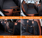 PawfectFriend Hard Bottom Car Back Seat Extender & Hammock for Dogs – 63x132cm Waterproof, Heavy-Duty Pet Seat Protector – Black 