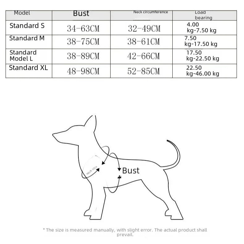 PawfectFriend Reflective Night Dog Harness & Leash Set – Vest Style Durable Nylon No-Pull Harness 
