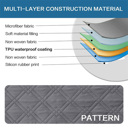 PawfectFriend Waterproof Dog Bed Cover & Pet Blanket Grey Washable Furniture Protector for Couch Sofa Bed Multiple Sizes