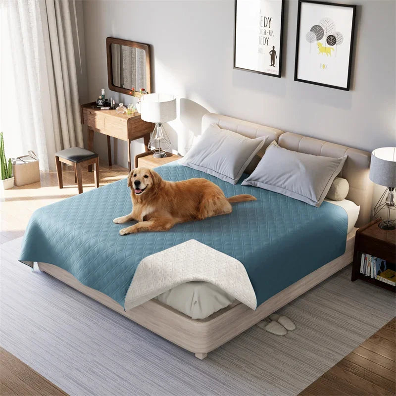 PawfectFriend Waterproof Non-Slip Pet Dog Bed Mattress Cover Light Blue Waterproof Protective