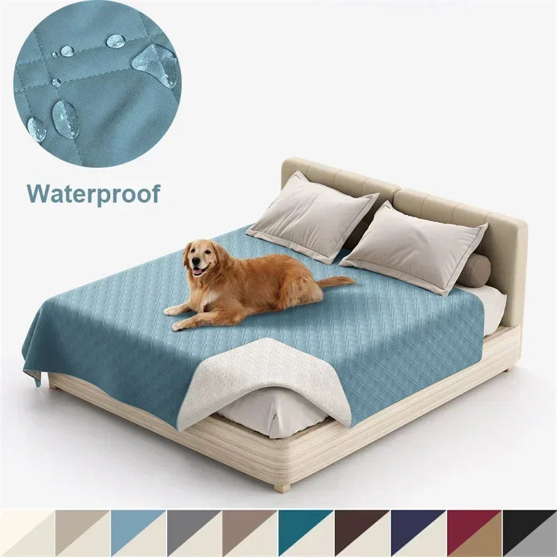 PawfectFriend Waterproof Non-Slip Pet Dog Bed Mattress Cover Light Blue Waterproof Protective