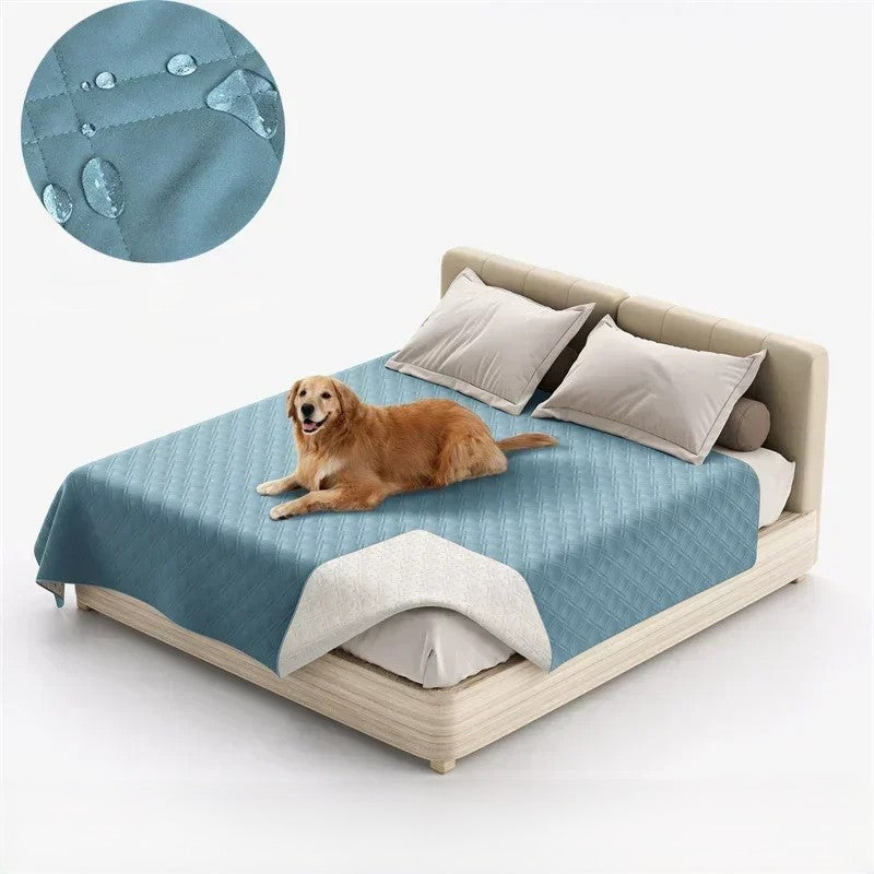 PawfectFriend Waterproof Non-Slip Pet Dog Bed Mattress Cover Light Blue Waterproof Protective