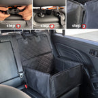 PawfectFriend Waterproof Pet Car Seat Cover – Folding Portable Rear Seat Protector for Dogs & Cats  Anti-Dirty, Scratchproof & Travel-Friendly Oxford Mat