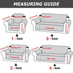 PawfectFriend Waterproof Slipcovers 1/2/3/4 Seater Non-Slip Washable Sofa Protector with Elastic Straps – Pet & Kid Friendly