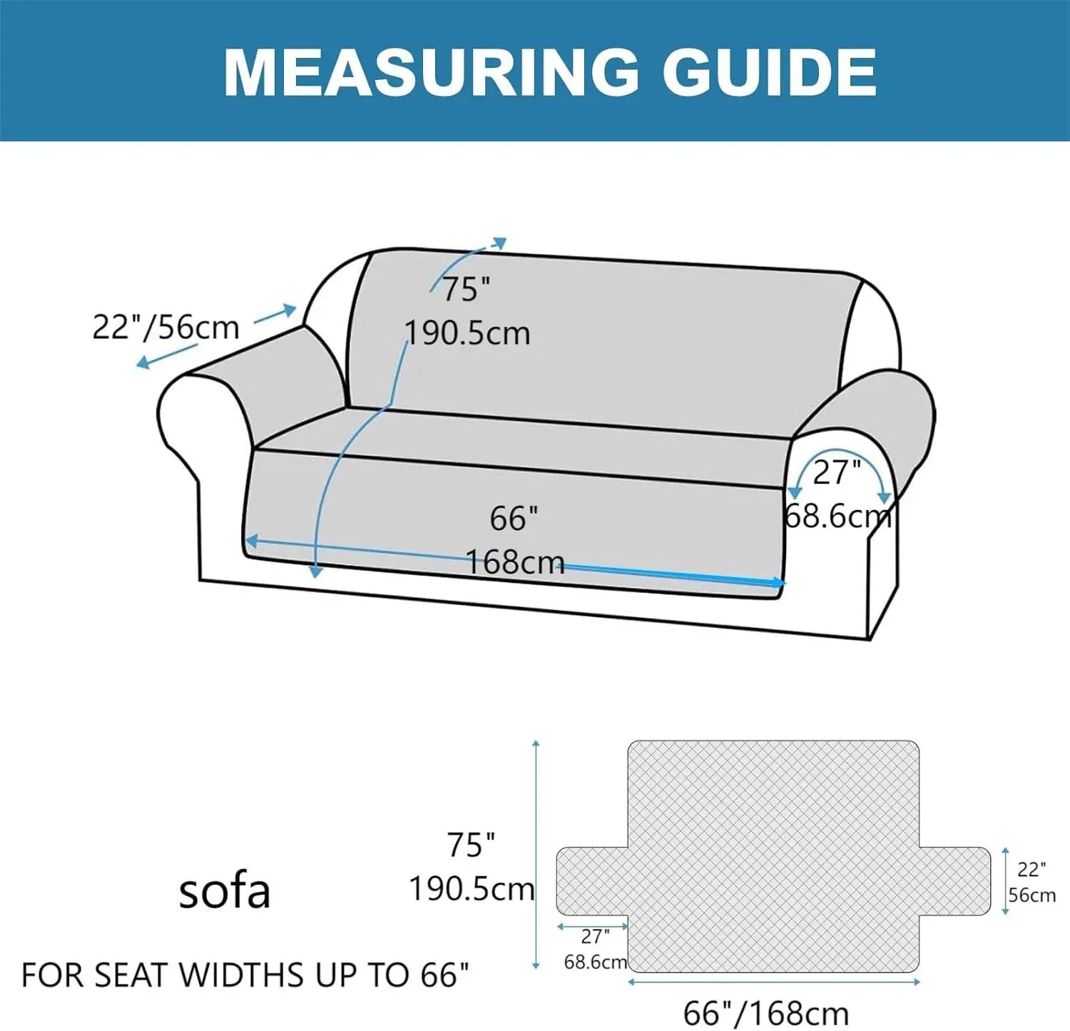 PawfectFriend Waterproof Slipcovers 1/2/3/4 Seater Non-Slip Washable Sofa Protector with Elastic Straps – Pet & Kid Friendly
