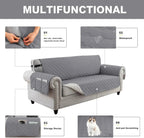 PawfectFriend Waterproof Slipcovers 1/2/3/4 Seater Non-Slip Washable Sofa Protector with Elastic Straps – Pet & Kid Friendly