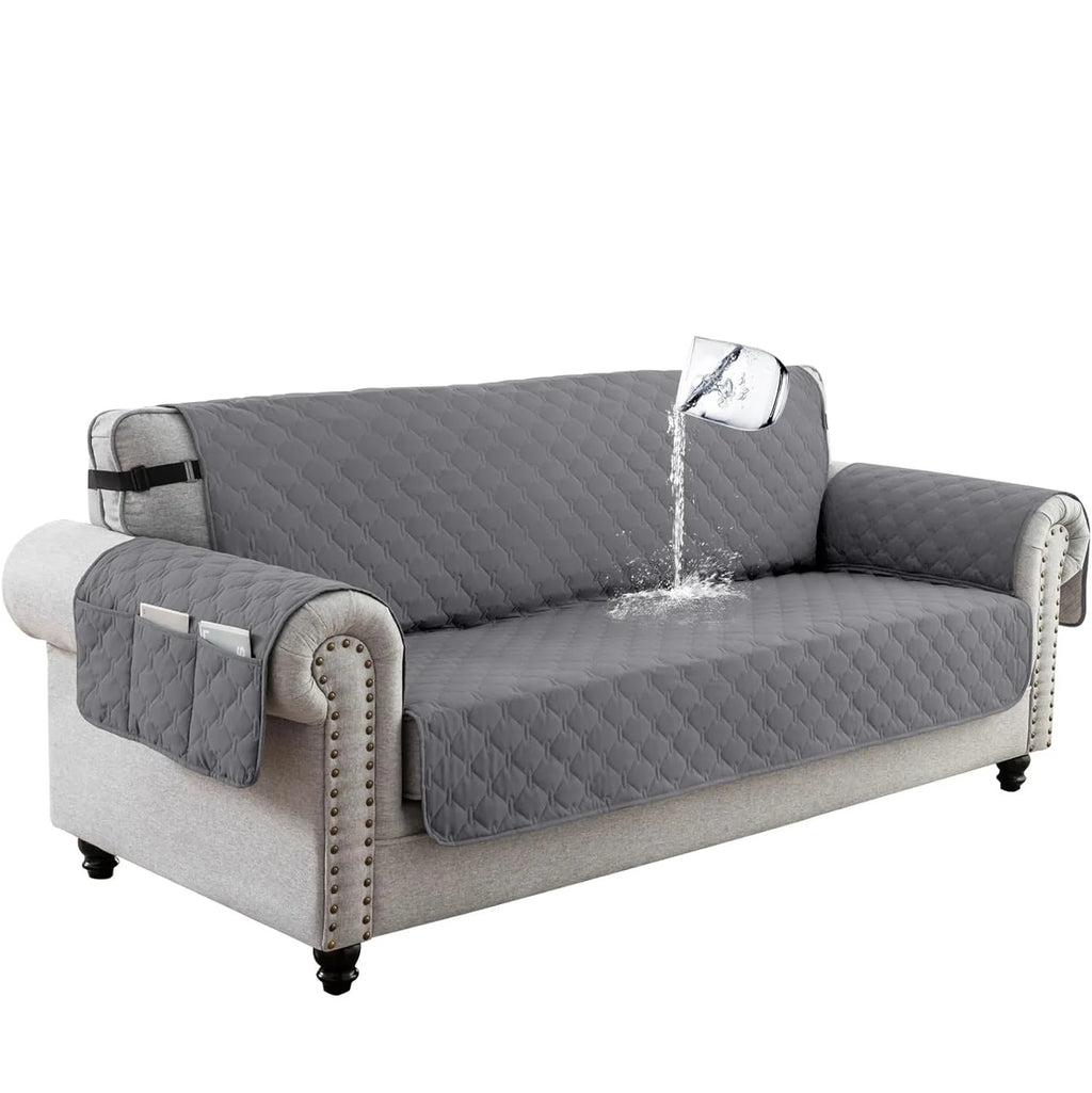 PawfectFriend Waterproof Slipcovers 1/2/3/4 Seater Non-Slip Washable Sofa Protector with Elastic Straps – Pet & Kid Friendly