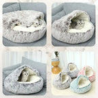 PawfectFriend Cozy Dog Cave Bed | Plush Cave Pet Bed for Small, Medium, and Large Dogs & Cats 