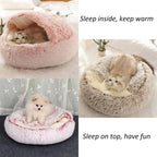 PawfectFriend Cozy Dog Cave Bed | Plush Cave Pet Bed for Small, Medium, and Large Dogs & Cats 