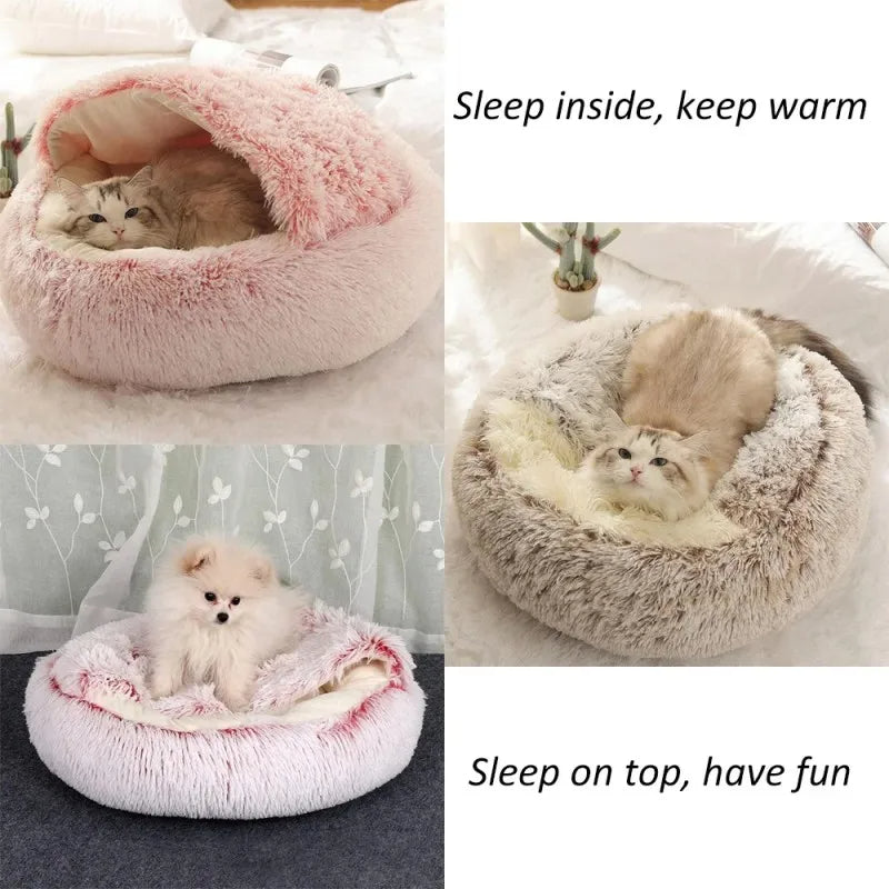 PawfectFriend Cozy Dog Cave Bed | Plush Cave Pet Bed for Small, Medium, and Large Dogs & Cats 