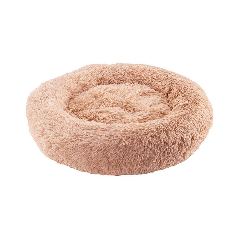 PawfectFriend Plush Donut Pet Bed – Fluffy Cushion for Dogs & Cats 