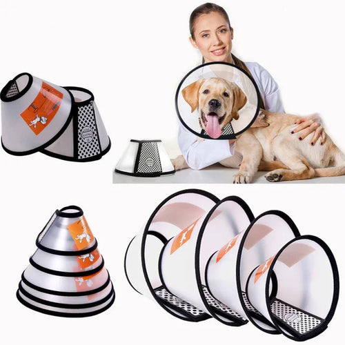 PawfectFriend Adjustable Recovery Cone Collar for Dogs & Cats – Soft, Protective, and Comfortable – Prevents Licking & Scratching 