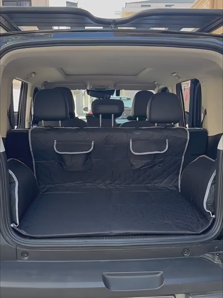PawfectFriend Dark Gray Pet Car Seat Cover – Waterproof, Non-Slip Backseat Protector for Dogs & Cats | Travel Comfort, Safety & Style
