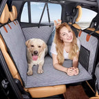 Hard Bottom Car Seat Extender Light Grey Hammock for Dogs Pawfectfriend Waterproof Pet cover