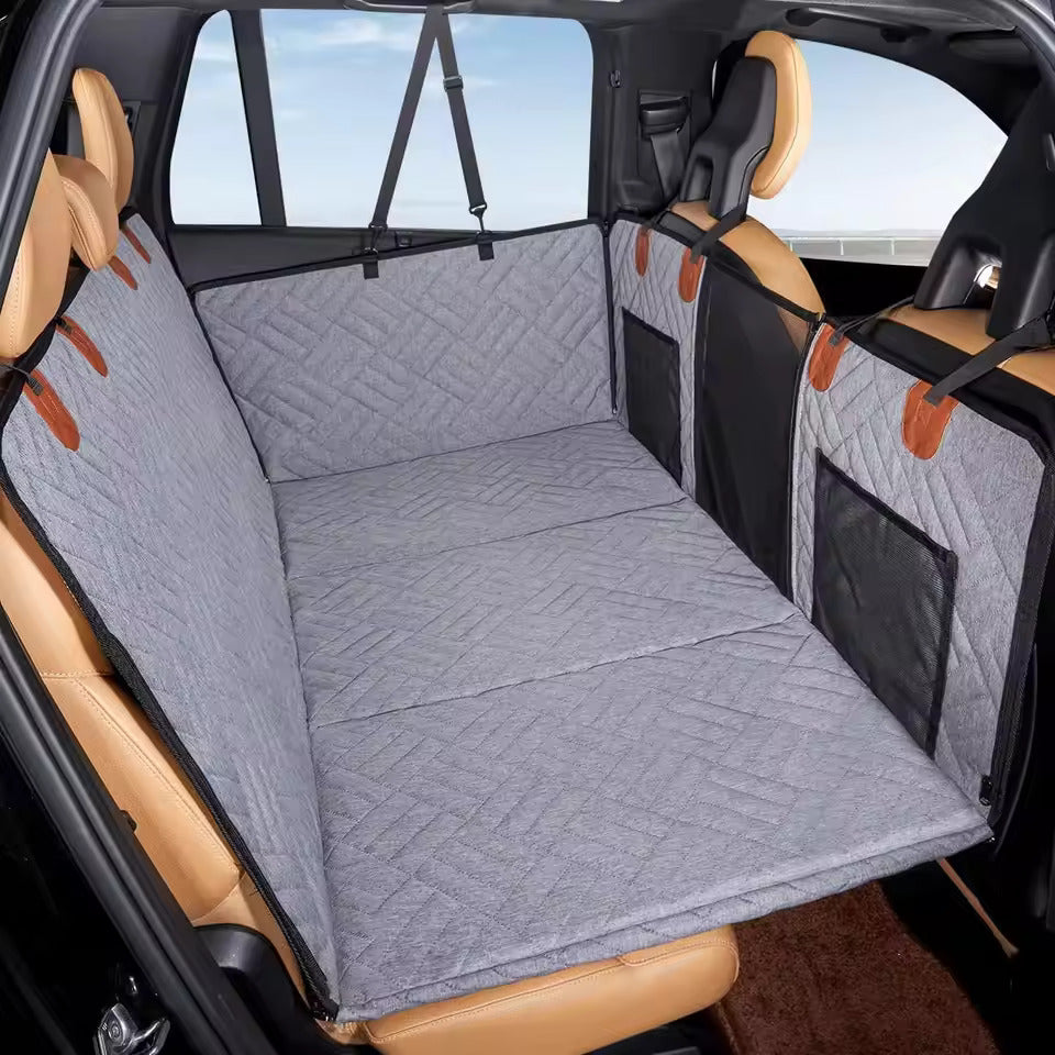 Hard Bottom Car Seat Extender Light Grey Hammock for Dogs Pawfectfriend Waterproof Pet cover