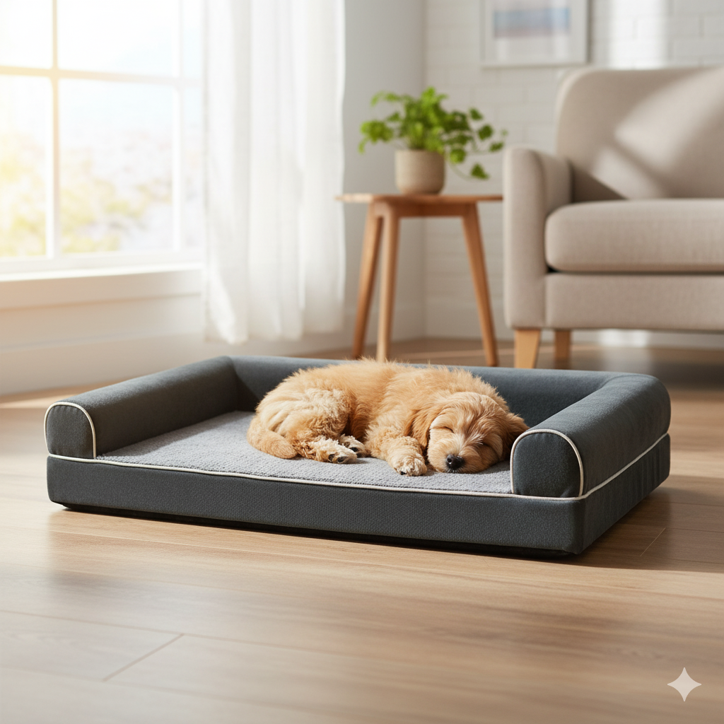 PawfectFriend Cozy Cuddler Bed for Dogs – With Supportive Bolsters & Plush Top