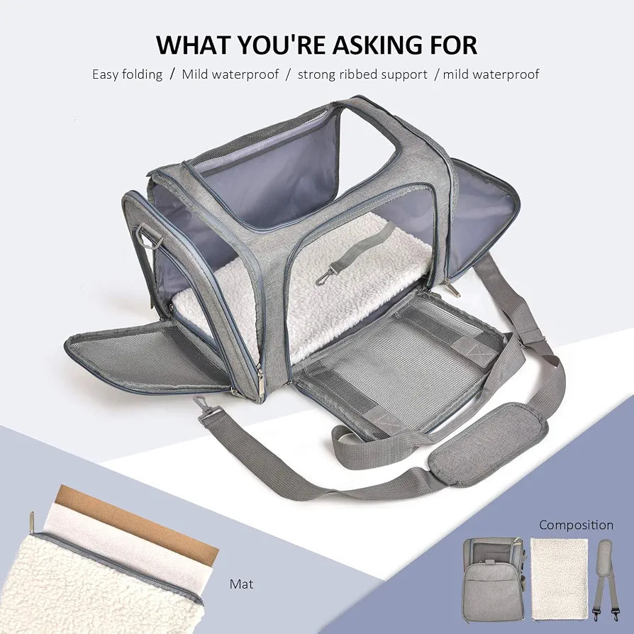 Collapsible cat and small dog carrier - photo 2