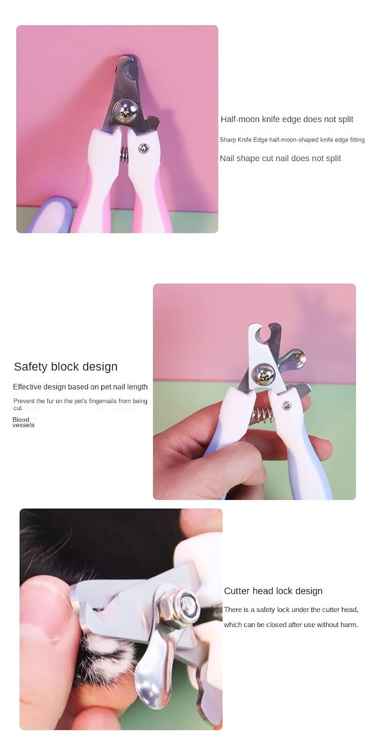 Nail Clippers and Trimmers for Dogs with Safety Guard Nail Clipping Pet Grooming Set 
